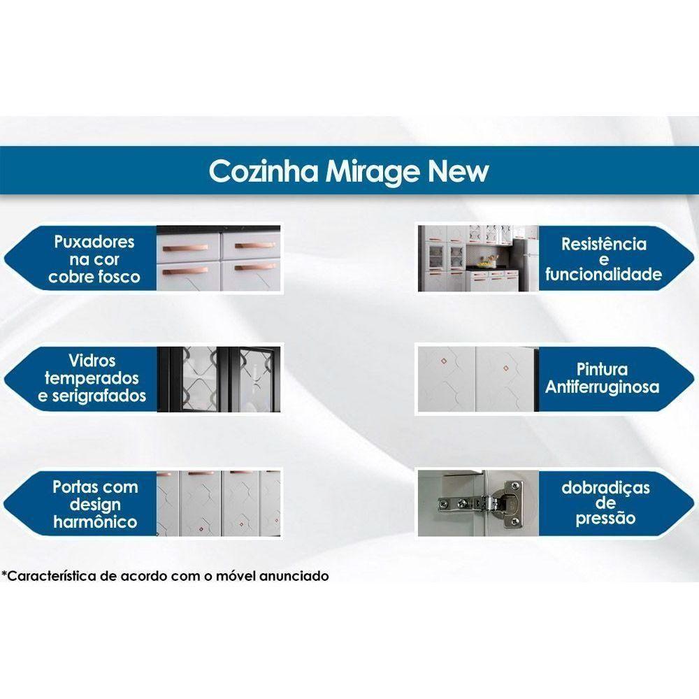 Armário De Cozinha Modulado Mirage New Aço Com 2 Portas 80cm Branco Telasul - 2
