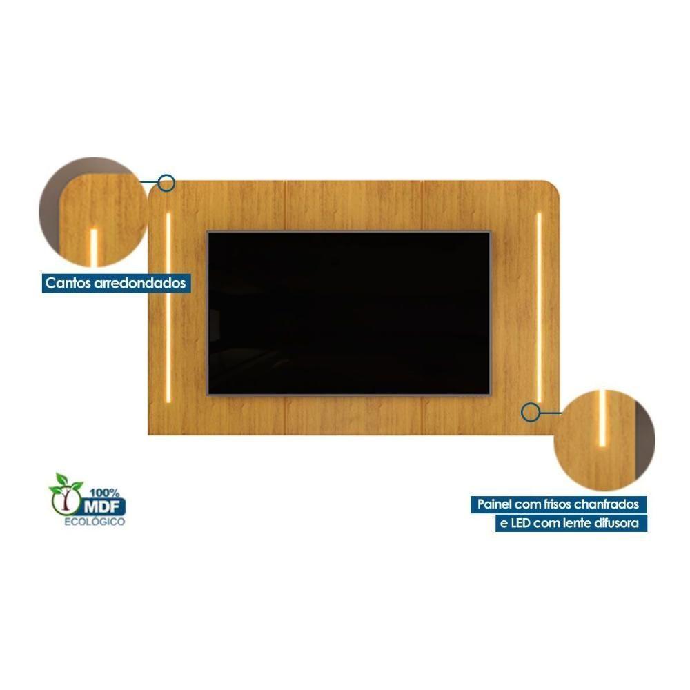 Home P- Tv Até 75 Pol Atlas Ripado C- 2 Portas 218x62cm Cedro - Dj Móveis - 4