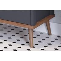 Balcão P- Banheiro Vêneto 1 Porta E 1 Gaveta C- Cuba 80cm Titanium-freijo - Mgm - 6