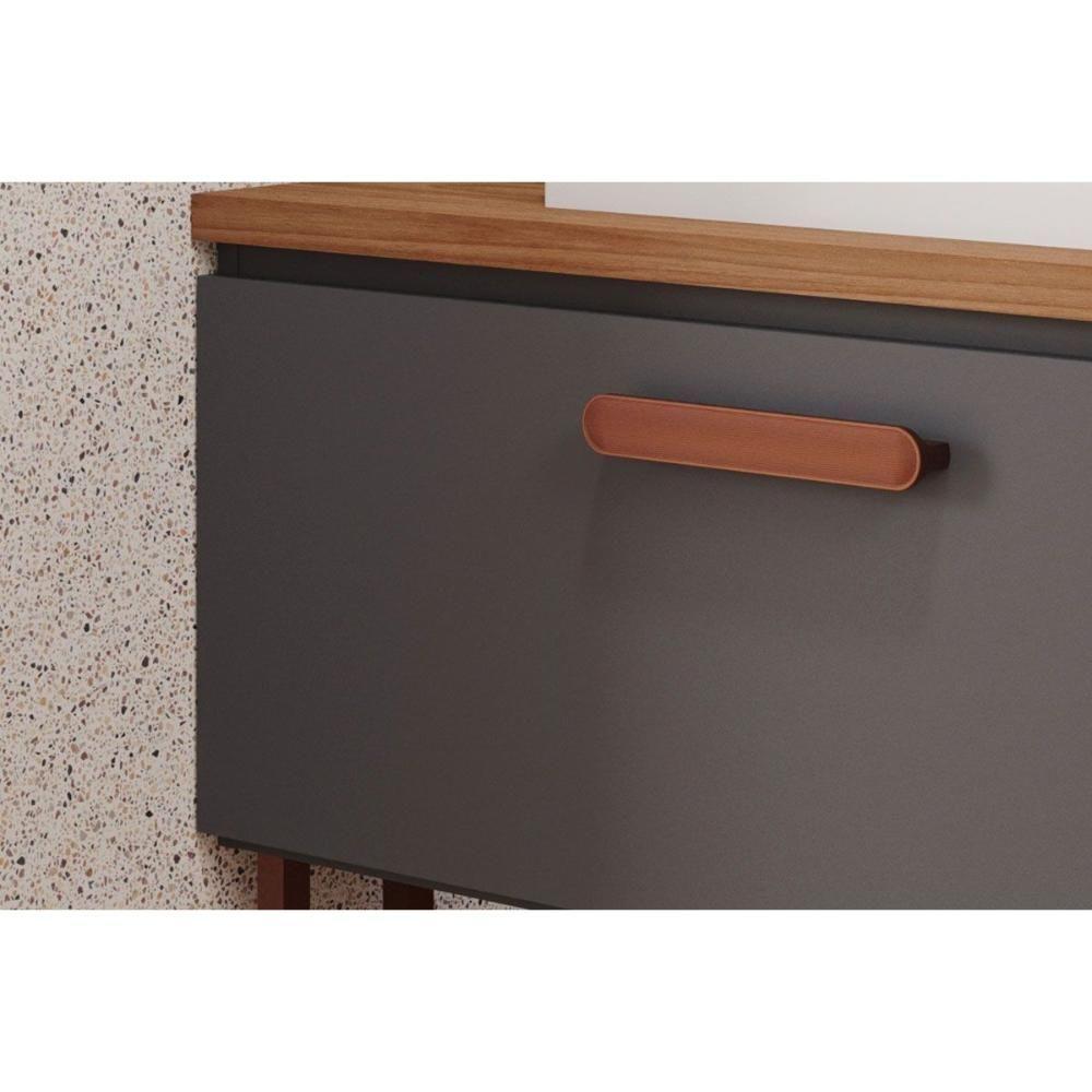 Balcão P- Banheiro Duna 1 Porta C- Cuba 80cm Cappuccino-freijo - Mgm - 6