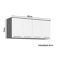 Módulos De Quarto Irlanda Armário Ponte Aéreo Casal 71190k Irlanda C- 4 Portas Amendola-branco - Demóbile - 2