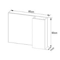 Conjunto De Banheiro Balcão C- Rodizios Bn3603 S- Cuba 80cm E Armário C- Espelho Bn3602 Mármore Branco - Tecno Mobili - 7