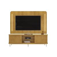 Estante P- Sala Até 75 Pol Atlas Ripado C- 2 Portas 218x62cm Cedro - Dj Móveis - 9