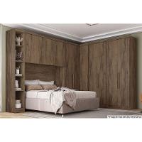 Módulo De Quarto Rizon Armário Cantoneira -linea C- 4 Prateleiras Cumaru - Novo Horizonte - 4