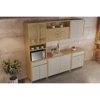 Balcão De Cozinha Modulado Com Tampo Condessa Com 2 Portas E 1 Gaveta 80cm Carvalho Cinza - 5