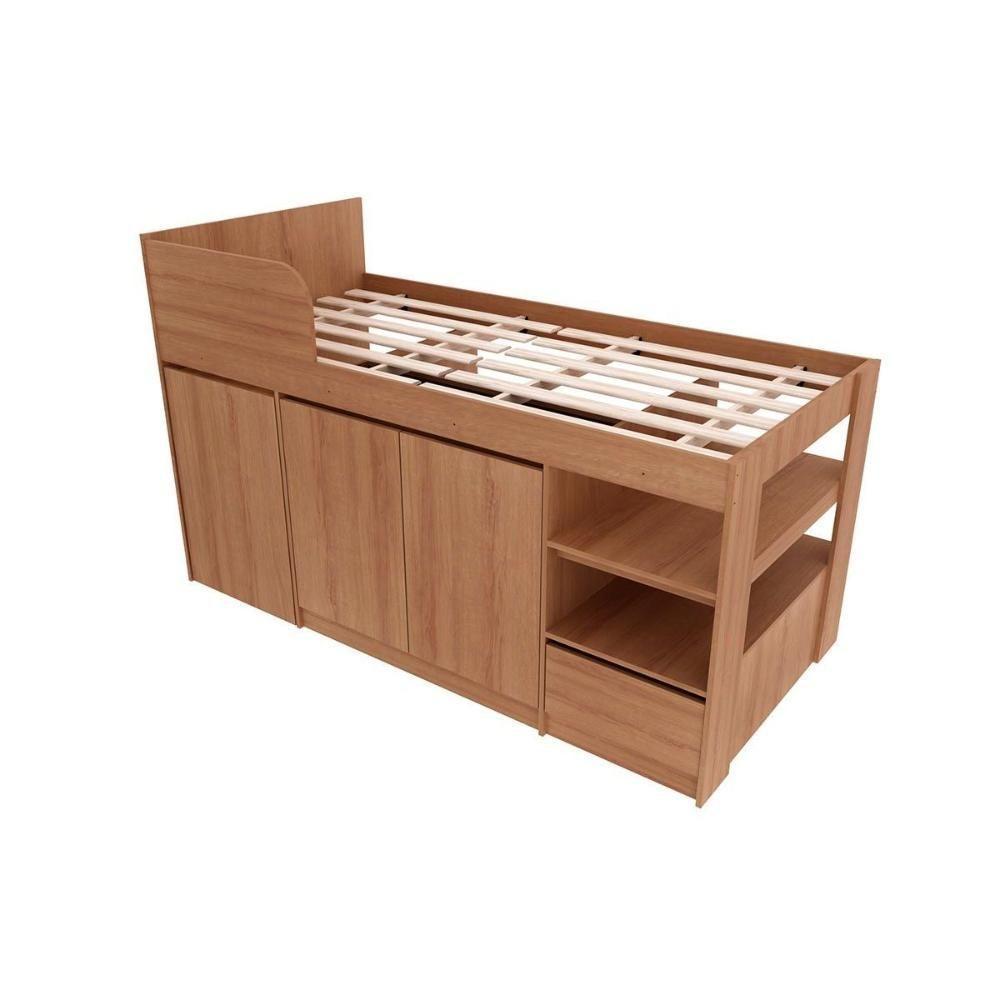 Cama Multifuncional Juvenil Cm8021 C- Escrivaninha Amêndoa - Tecno Mobili - 7
