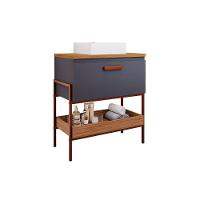 Balcão P- Banheiro Portinari 1 Porta C- Cuba 80cm Pistache-freijo - Mgm - 6