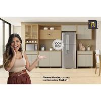 Armário Aéreo Cozinha Modulado Condessa Com 1 Porta Basculante 120cm Carvalho Cinza - 9