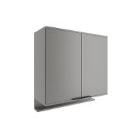 Armário Aéreo Cozinha Modulado Alpha 2502 Com 2 Portas 80cm Cinza - 1