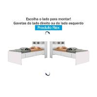 Cama Multifuncional Juvenil Ravena C- 2 Gavetas E Auxiliar Branco - Conquista - 8