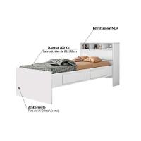 Cama Multifuncional Juvenil Ravena C- 2 Gavetas E Auxiliar Cinamomo-off White - Conquista - 8
