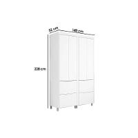 Multiuso Lavanderia Marquesa C- 4 Portas E 4 Gavetas 140cm Branca - Nesher