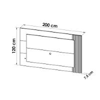 Estante P- Sala Até 42 Pol Pl3004-ra2003 Ripado C- 2 Gavetas 115x150cm Natural-off White - Tecno Mobili