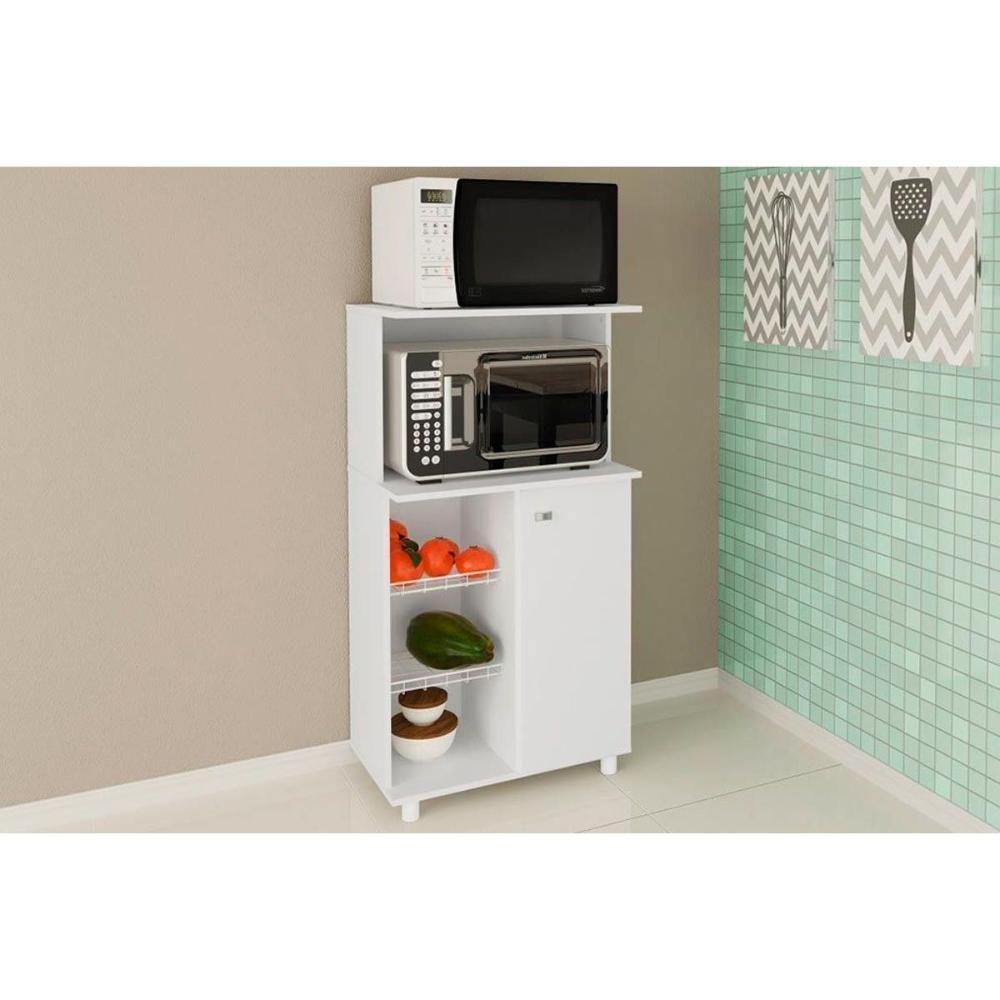 Balcão De Cozinha Fruteira Bf3207 Com 1 Porta 2 Cestos E 1 Nicho 60cm Branco Tecno Mobili - 1