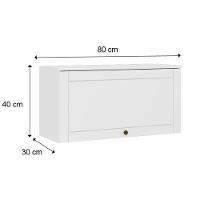 Armário Aéreo Cozinha Modulado Bella 2603 Com 1 Porta Basculante 80cm Nogal Cinza - 2