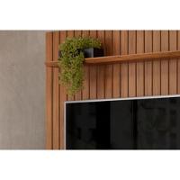 Painel Quarto P- Tv Até 70 Polegadas Lexus Ripado C- Prateleira E Nichos179x183cm Freijó-off White - Dj Móveis - 7