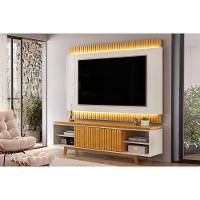 Estante P- Sala Até 75 Polegadas Loren Ripada C- Nichos 200x194cm Cedro-bali - Dj Móveis - 1