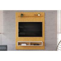 Painel Quarto P- Tv Até 55 Pol Aston Ripado C- 1 Prateleira E 2 Nichos 134x168cm Cedro-bali - Dj Móveis - 1