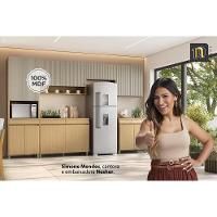 Armário Aéreo Cozinha Modulado Simone Mendes Com 2 Portas 80cm Carvalho Cinza - 3