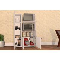 Balcão De Cozinha Modulado Âmbar Com 3 Portas E 2 Nicho Para Forno 70cm Branco Telasul - 4