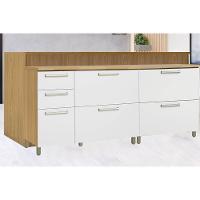 Balcão De Cozinha Modulado Burguesa Com 3 Portas E 4 Gavetas Freijó Grafite - 3