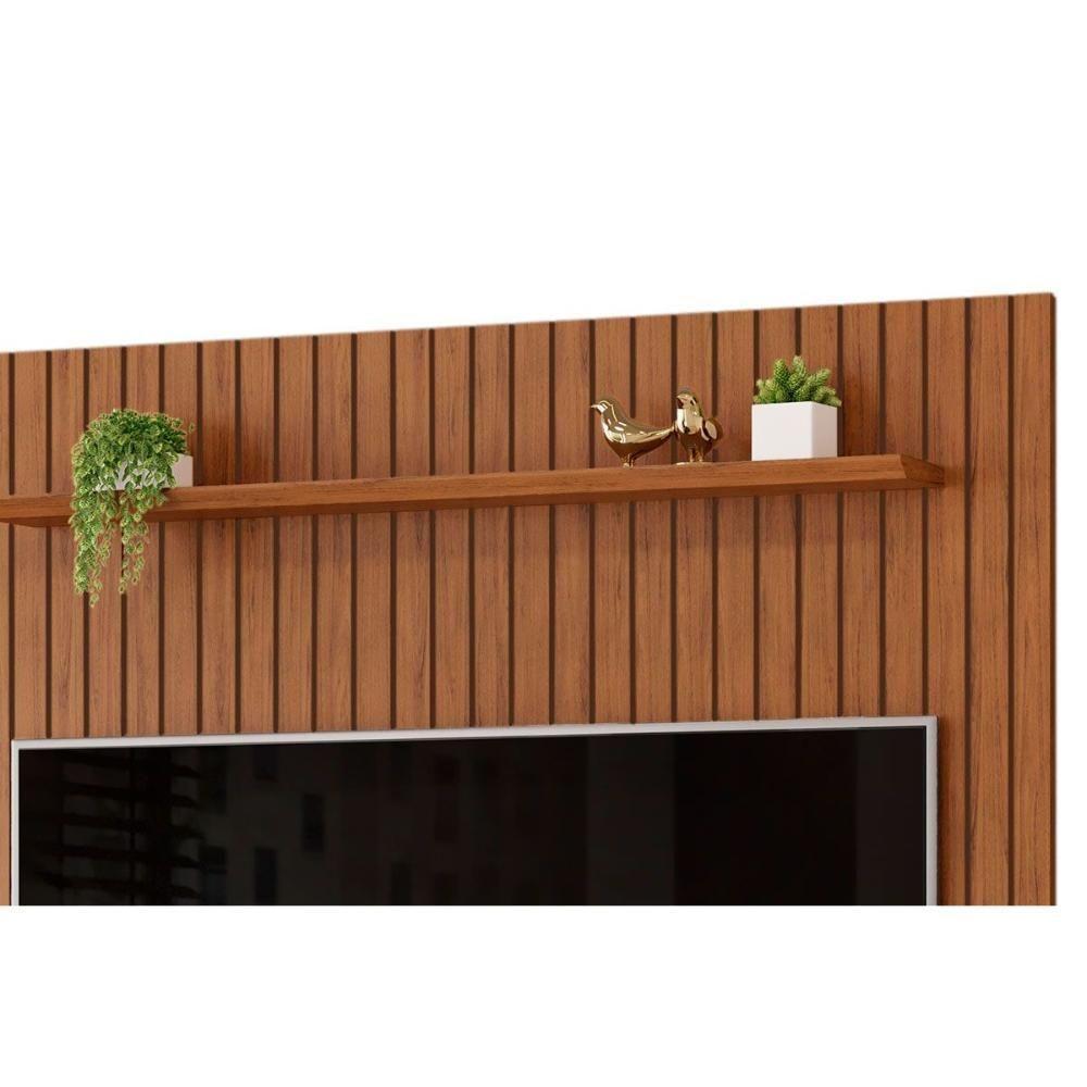 Home P- Tv Até 55 Pol Aston Ripado C- 1 Prateleira E 2 Nichos 134x168cm Freijó-off White - Dj Móveis - 6