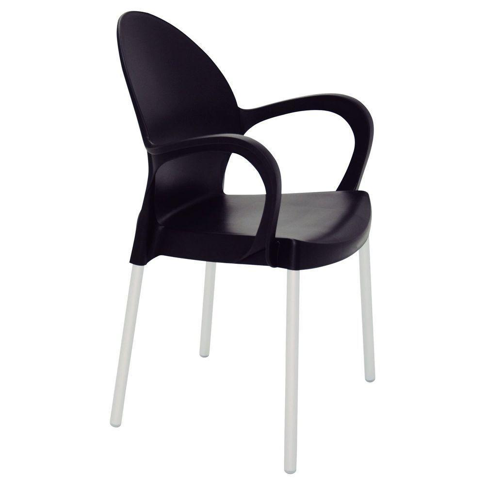 Cadeira Tramontina Grace Com Braços Em Polipropileno Preto Tramontina - 1