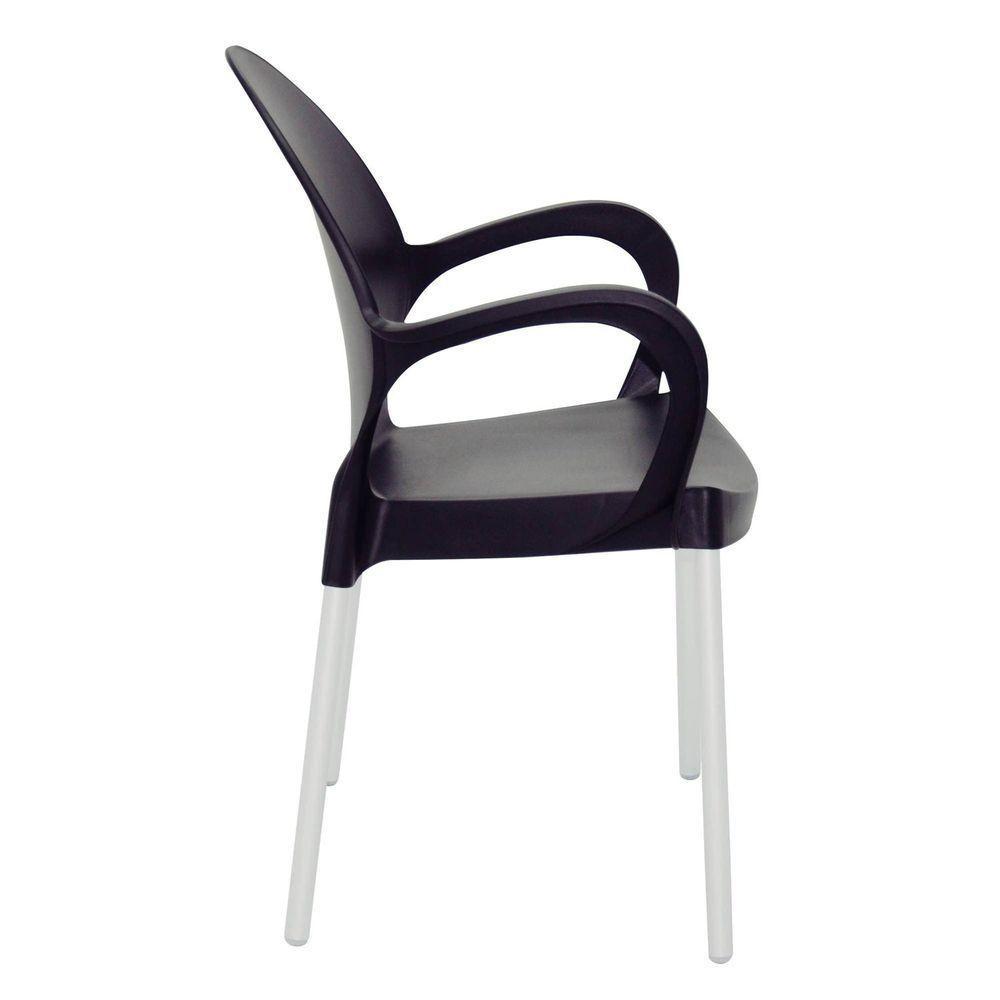 Cadeira Tramontina Grace Com Braços Em Polipropileno Preto Tramontina - 3