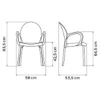 Cadeira Tramontina Grace Com Braços Em Polipropileno Preto Tramontina - 6