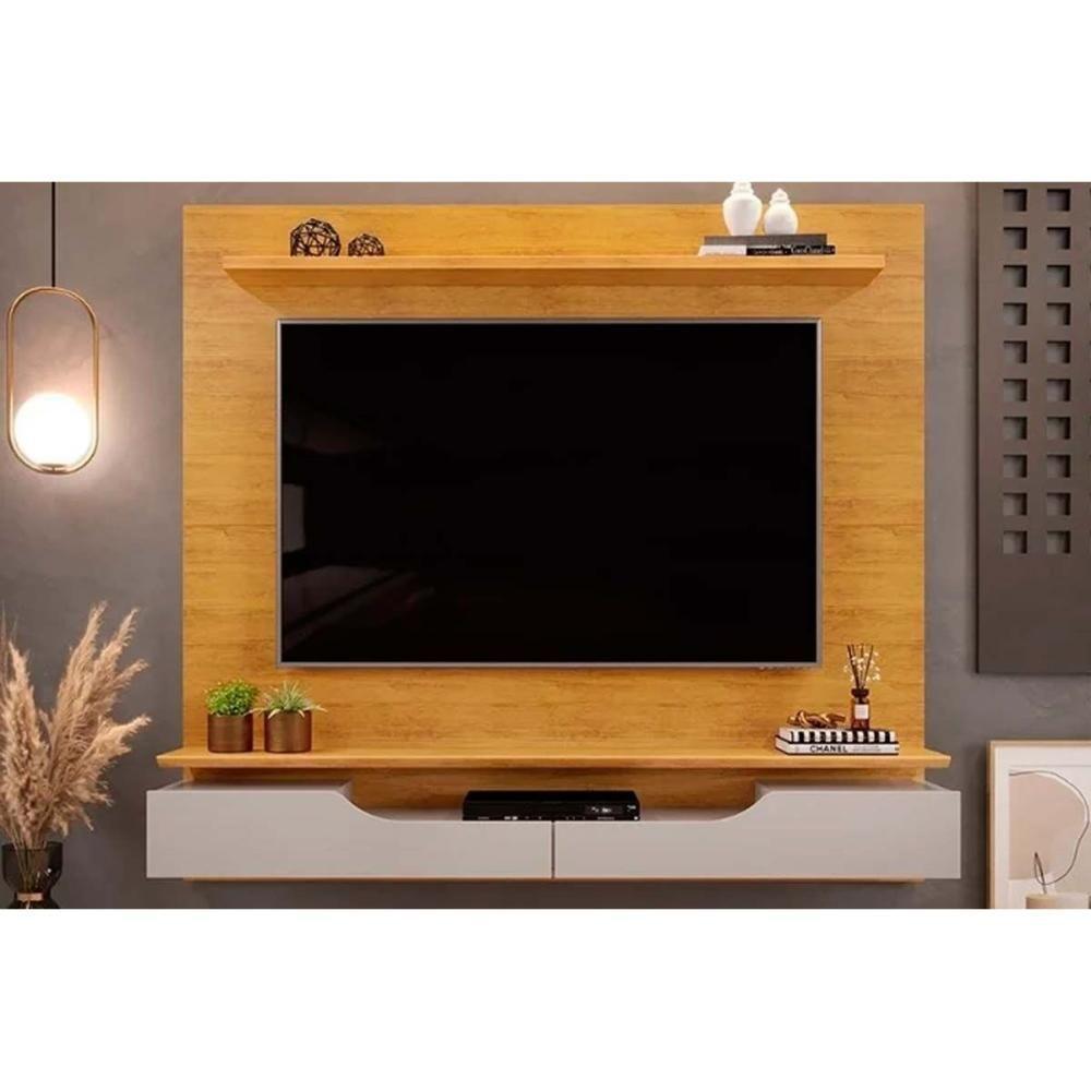 Home P- Tv Até 60 Pol Levi C- Prateleiras 160x146cm Cedro-bali - Dj Móveis - 1