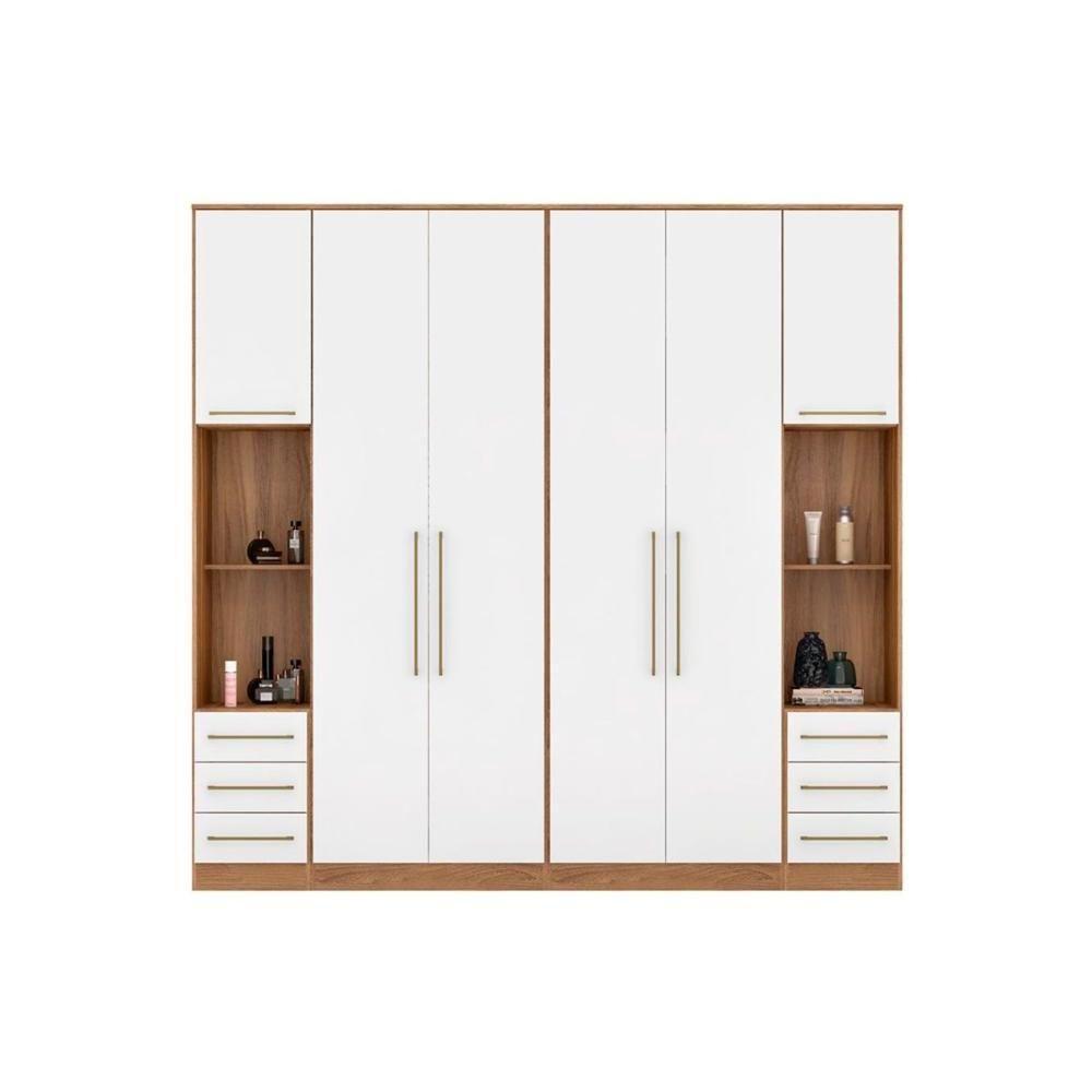 Quarto Modulado Casal Irlanda 4 Peças (2 Armários + 2 Complementos) Qcm165 Amendola-branco - Demóbile - 3