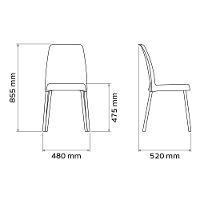 Cadeira Tramontina Vanda Com Pernas De Alumínio Em Polipropileno Areia Tramontina - 5