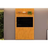 Painel Quarto P- Tv Até 55 Pol Pratic Ripado C- 1 Prateleira 143x240cm Cedro - Dj Móveis - 1