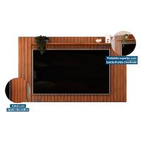 Painel Quarto P- Tv Até 65 Pol Lume Ripado C- Prateleira 175x108cm Cedro - Dj Móveis - 3