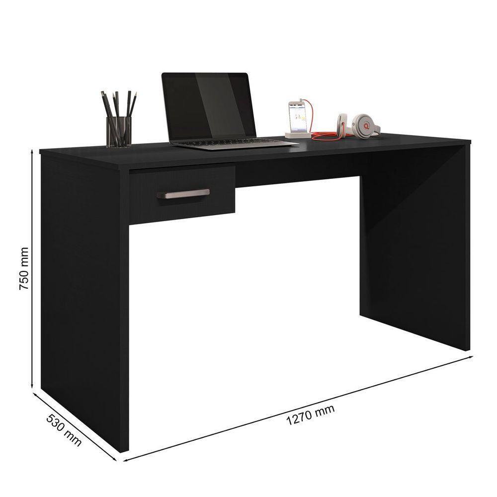 Mesa Para Computador Com 1 Gaveta Gávea Preto - 2