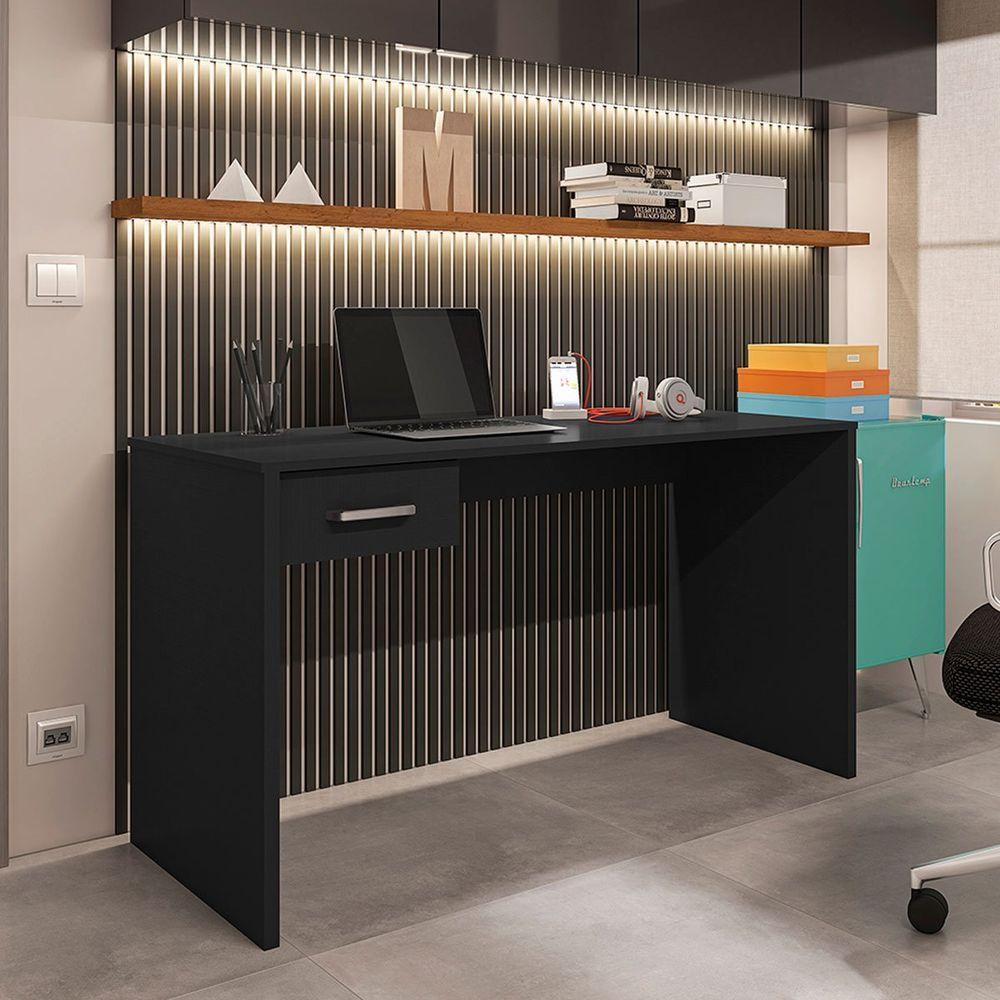 Mesa Para Computador Com 1 Gaveta Gávea Preto - 8