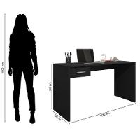 Mesa Para Computador Com 1 Gaveta Gávea Preto - 3