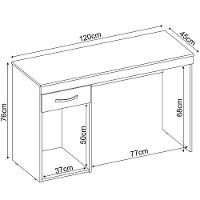 Mesa Para Computador Escrivaninha 1 Gaveta 1 Porta Glória Amêndola Touch - 2