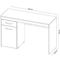 Mesa Para Computador Escrivaninha 1 Gaveta 1 Porta Glória Amêndola Touch - 3