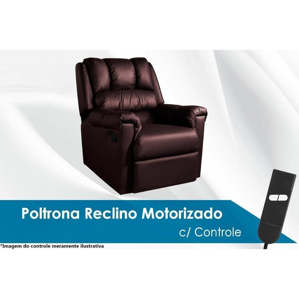 Poltrona Reclinável Motorizada P- Sala Vermont Classic Zero Wall Courano Preto - Probel - 5