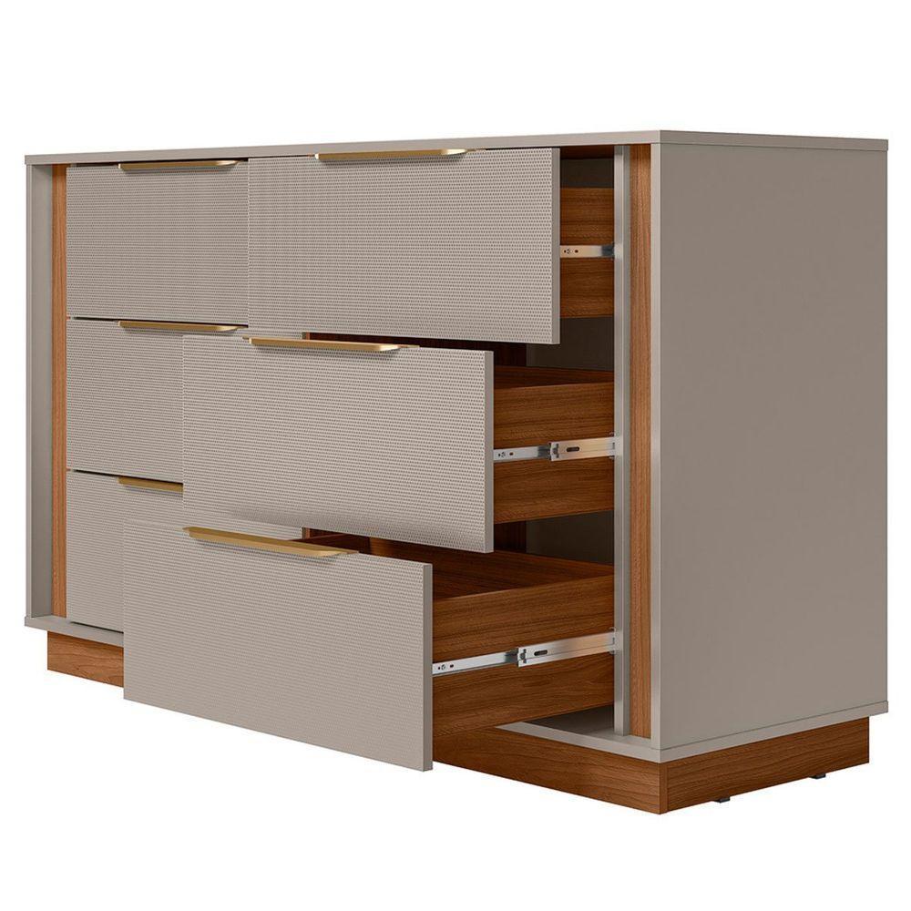 Cômoda Grande Com 6 Gavetas Giane Nogueira Nude - 2