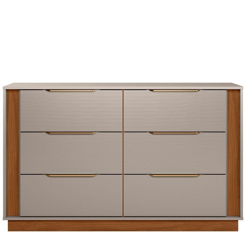 Cômoda Grande Com 6 Gavetas Giane Nogueira Nude - 3