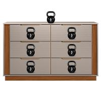 Cômoda Grande Com 6 Gavetas Giane Nogueira Nude