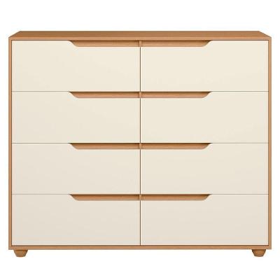 Cômoda Grande 8 Gavetas Doble Flex Freijó Off White