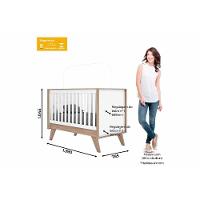 Quarto De Bebê Completo Confete 2 Peças (1 Cômoda + 1 Berço) Qi65 Branco-jequitiba - Henn - 3