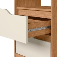 Kit 2 Mesas de Cabeceira 2 Gavetas Sara Flex Freijo Off White - 3