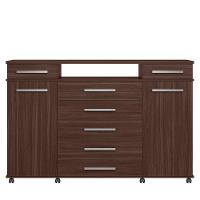 Cômoda Sapateira 2 Portas 7 Gavetas Com Rodízios River Café Touch - 1