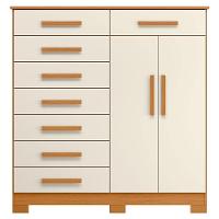 Cômoda Sapateira Alta Julieta 8 Gavetas 2 Portas Cinamomo Off White - 1