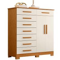 Cômoda Sapateira Alta Julieta 8 Gavetas 2 Portas Cinamomo Off White - 2