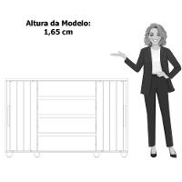 Cômoda Sapateira Grande 4 Gavetas 2 Portas Flex Evidência Freijó Off White Titanium - 9